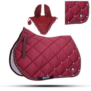 Numnah Horse Saddle Pad With Matching Ear Bonnet Gallop Shop UK