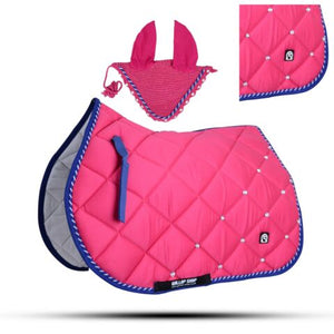 Numnah Horse Saddle Pad With Matching Ear Bonnet