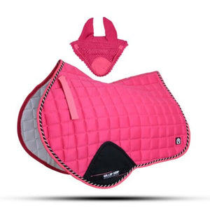 Close Contact Jumping Saddle Cloth Numnah Saddle Pads + Fly Veil