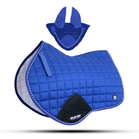 Close Contact Jumping Saddle Cloth Numnah Saddle Pads + Fly Veil