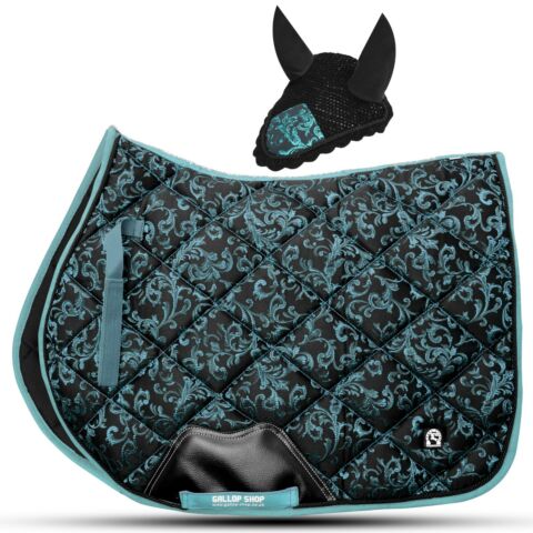 Gallop Shop Lux Edition Brocade Saddle Pad Set / Numnah Cloth Saddle Pad