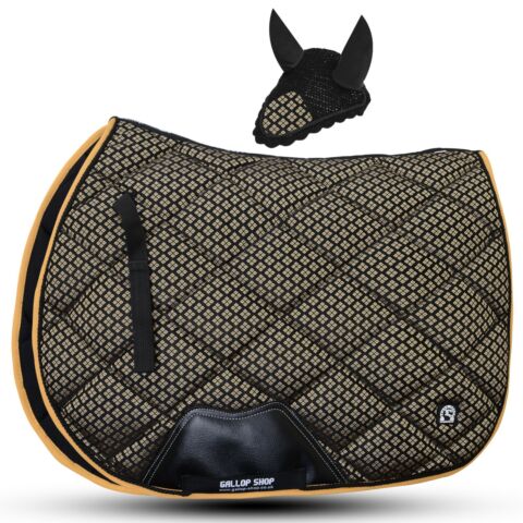 Gallop Shop Lux Edition Brocade Saddle Pad Set / Numnah Cloth Saddle Pad