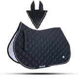 Numnah Saddle Pads with Matchy Fly Veil Bonnet Set