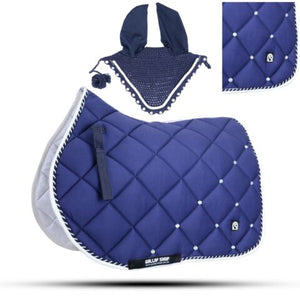 Numnah Horse Saddle Pad With Matching Ear Bonnet