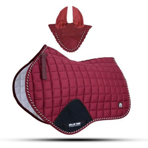 Close Contact Jumping Saddle Cloth Numnah Saddle Pads + Fly Veil