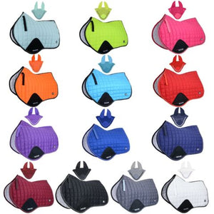 Close Contact Jumping Saddle Cloth Numnah Saddle Pads + Fly Veil