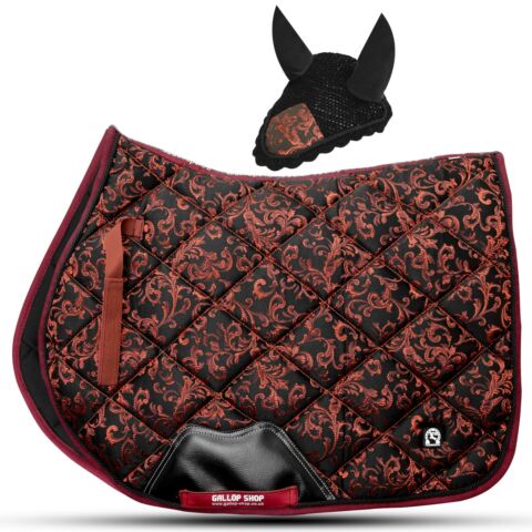 Gallop Shop Lux Edition Brocade Saddle Pad Set / Numnah Cloth Saddle Pad