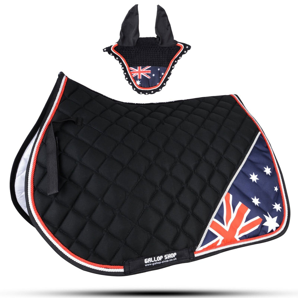 Patriot Series Horse Saddle Pad / National Flag Saddle Pad Set / Numnah Cloth