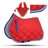 Numnah General Saddle Pads with Matching Fly Veil Set & Jewel Trimming