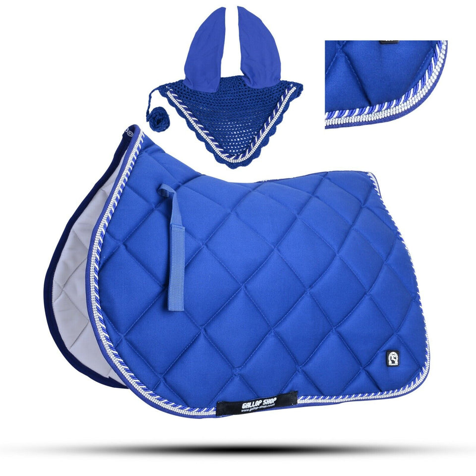 Numnah General Saddle Pads with Matching Fly Veil Set & Jewel Trimming