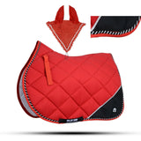 Numnah General Saddle Pads with Matching FlyVeil Set & Jewel Trimming Amara Palm