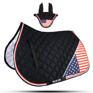 Patriot Series Horse Saddle Pad / National Flag Saddle Pad Set / Numnah Cloth