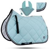 Numnah General Saddle Pads with Matching Fly Veil Set & Jewel Trimming