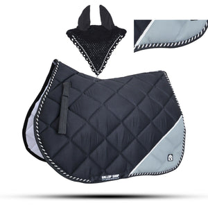 Numnah General Saddle Pads with Matching FlyVeil Set & Jewel Trimming Amara Palm