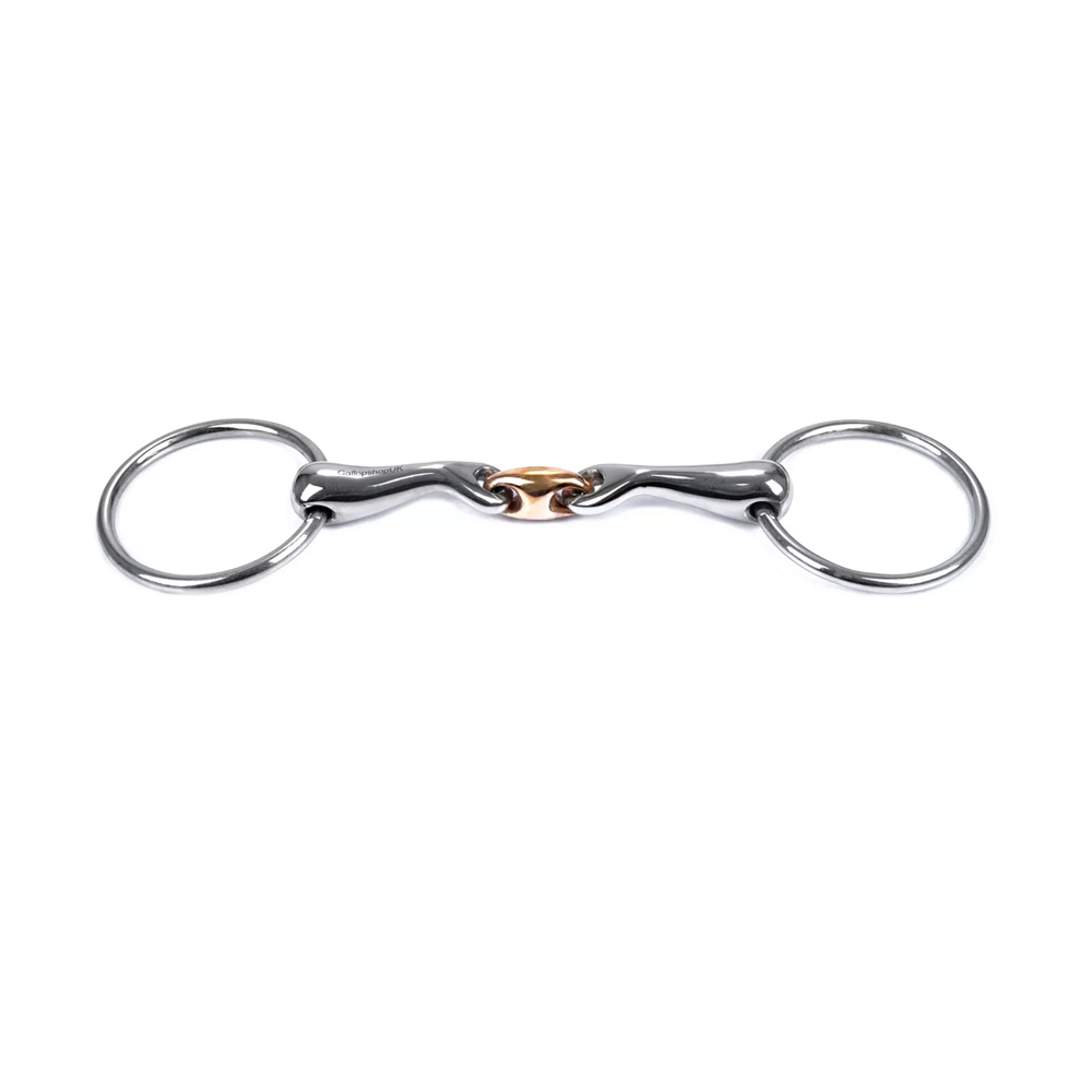 Loose Ring Lozenge Bit / Verbended Mouth Piece with Copper Link