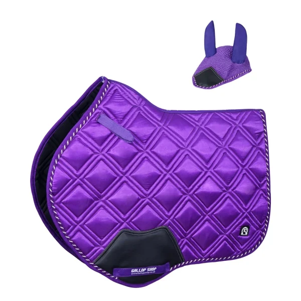 Close Contact Opulence Cut / Horse Pad / Horse Saddle Pad + Free Fly Veil - Cob, Purple