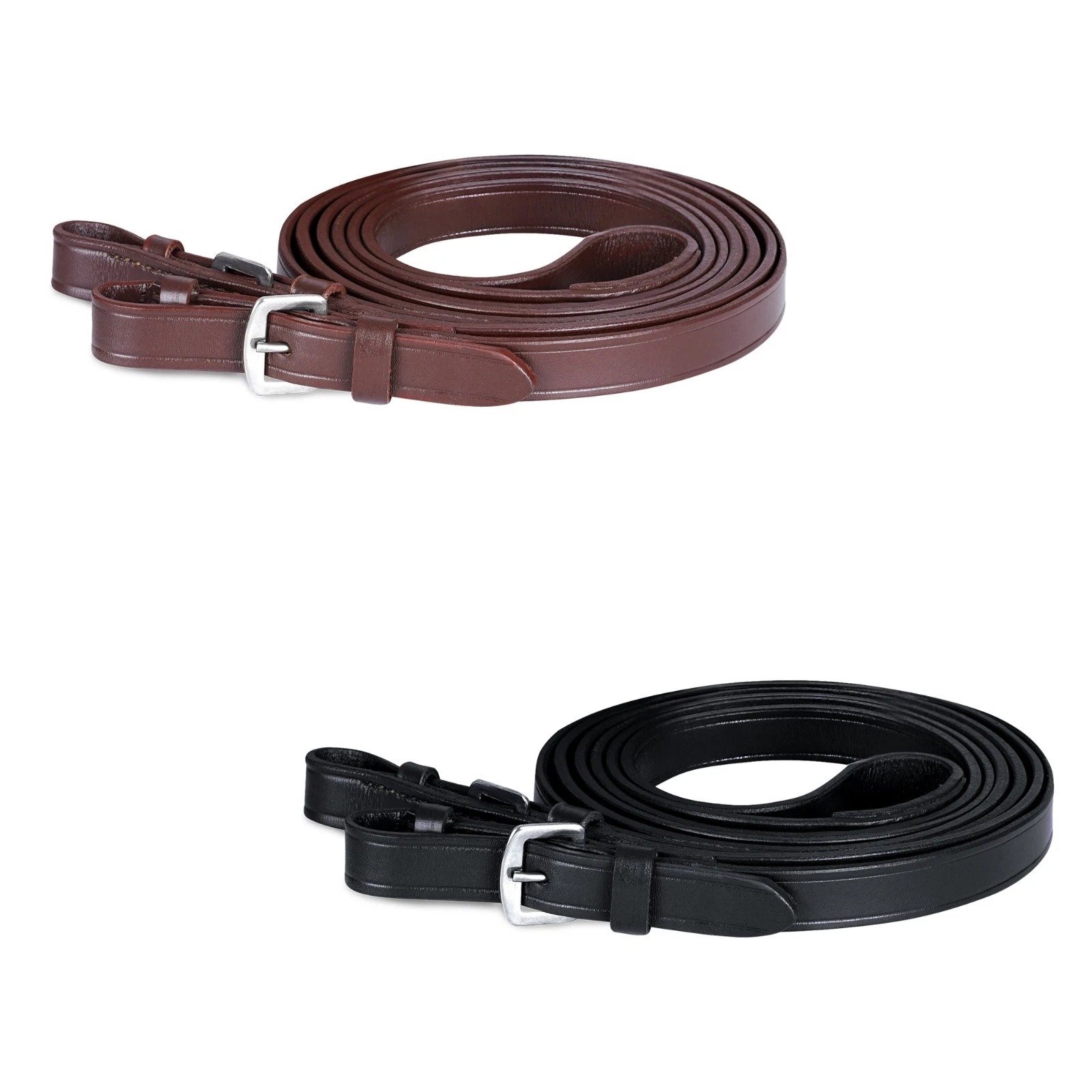 Comfort Padded Leather Horse Hunter Bridle 2 Inch Noseband Free Grip Rein - Image 6