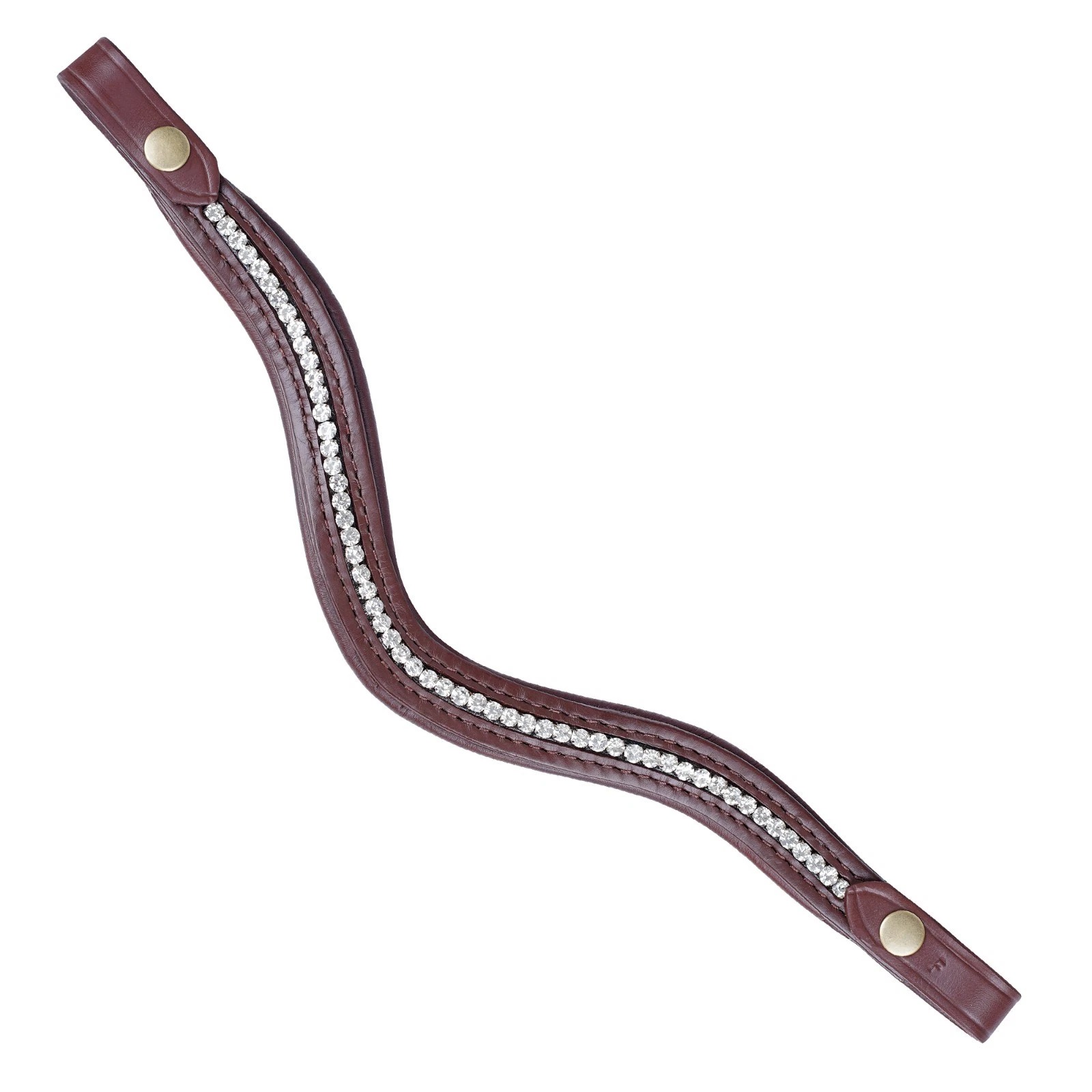 Crystal Studded Leather Brow Band, Western Horse Tack with Decorative Rhinestone - Image 11