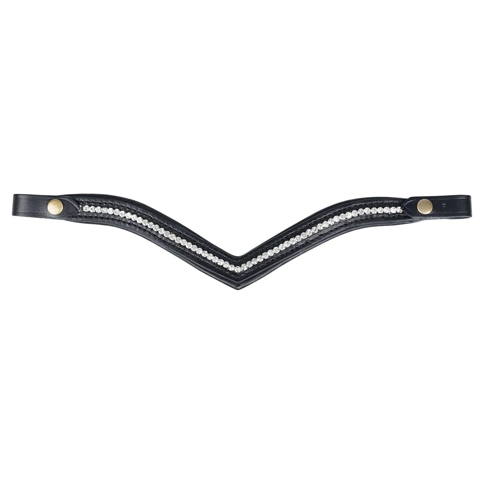 Crystal Studded Leather Brow Band, Western Horse Tack with Decorative Rhinestone - Image 13