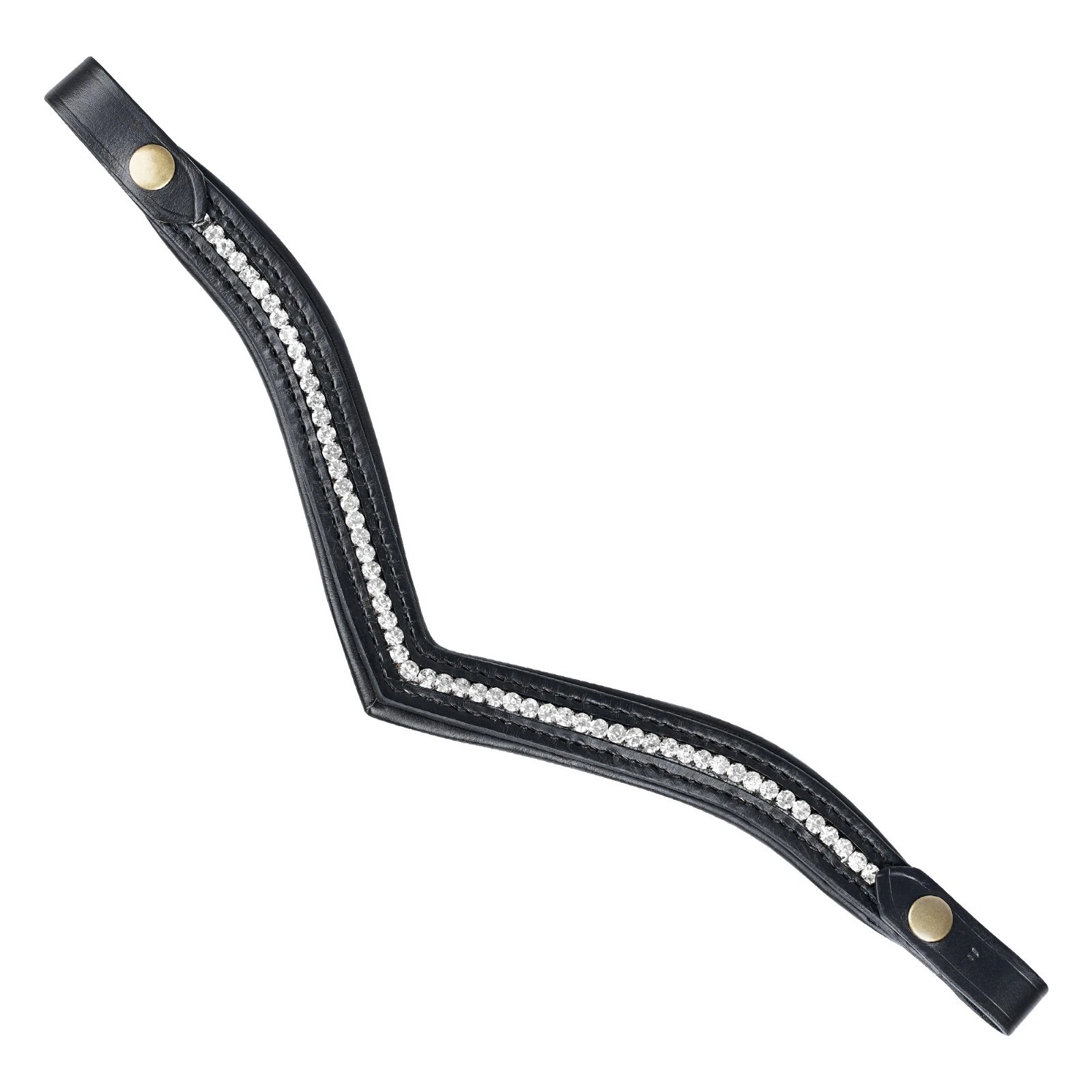 Crystal Studded Leather Brow Band, Western Horse Tack with Decorative Rhinestone - Image 16