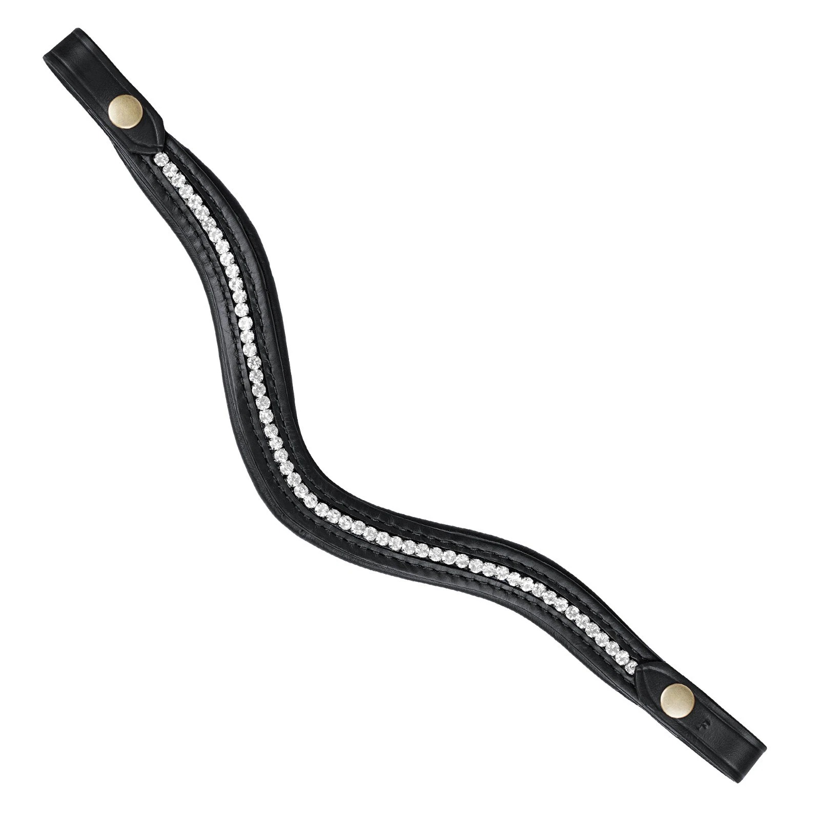 Crystal Studded Leather Brow Band, Western Horse Tack with Decorative Rhinestone - Image 6